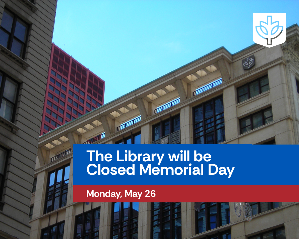 Library Closed Monday 5/26 for Memorial Day